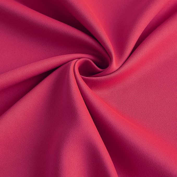 KEQIAOSUOCAI Raspberry Fushia Pink Curtains 102 Inches Long Pinch Pleated with Hooks,Room Darkening Sound Reducing Drapes Light Blinds for Bedroom Living Room(Magenta Hot Pink, 2 Panels, W40 x L102)