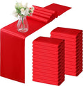 Horbaunal 12 Pack Red Satin Table Runner 12 x 108 Inch | Smooth Table Runners by Horbaunal
