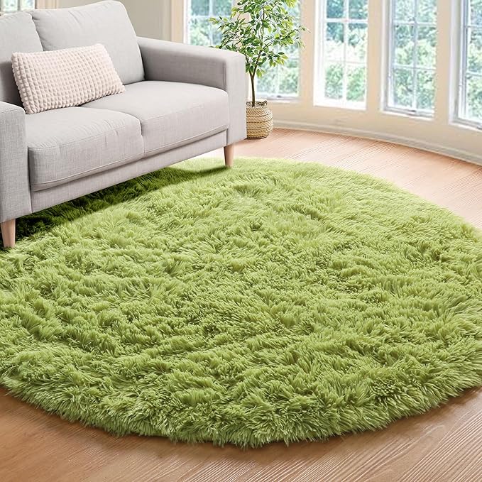 ONASAR Grass Green Round Rugs 5ft - Image 8