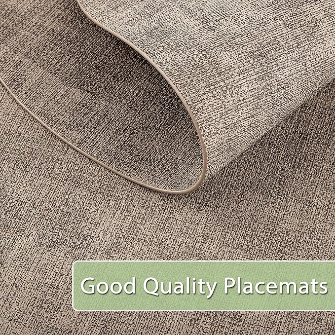 Placemats Set of 12 Washable, Heat Resistant Table Placemats Wipeable Faux - Image 2