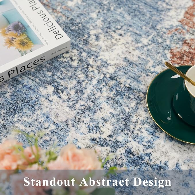 2x6 Non-Slip Washable Kitchen Runner Rug – Modern Abstract Carpet Runner - Image 8