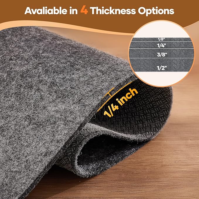 Veken Non Slip Cushioned Runner Rug Pad Gripper 2.5x7 Ft, Felt and Silicone Back - Image 4