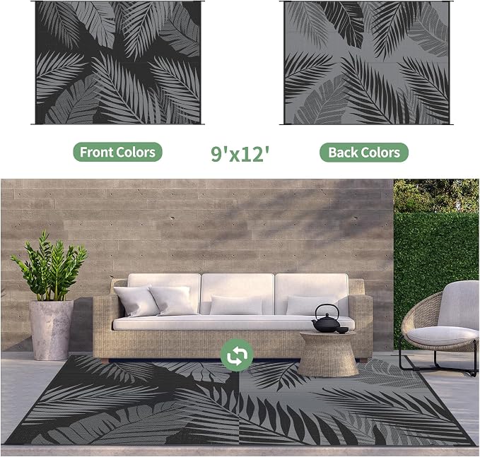 GENIMO Outdoor Rug 9' x 12' Waterproof - Image 2