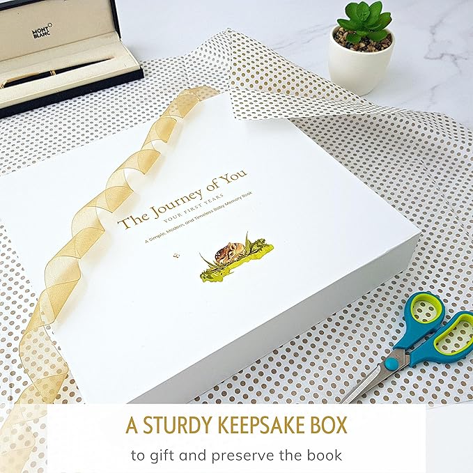 Baby Memory Book for Girl or Boy - First 5 Year Unisex Woodland Animal Keepsake to Log New Born 1st Milestone - Gender Neutral Photo Album - Parent Scrapbook Journal - Pregnancy Gift for Expecting Mom