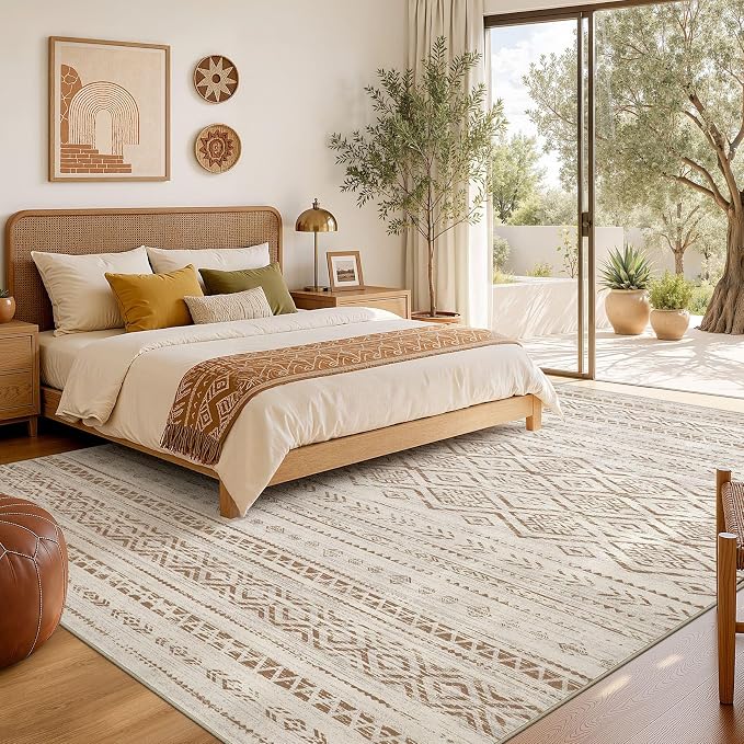 Nakagishi Area Rug Living Room Rugs: 9x12 Large Soft Machine Washable Boho - Image 6
