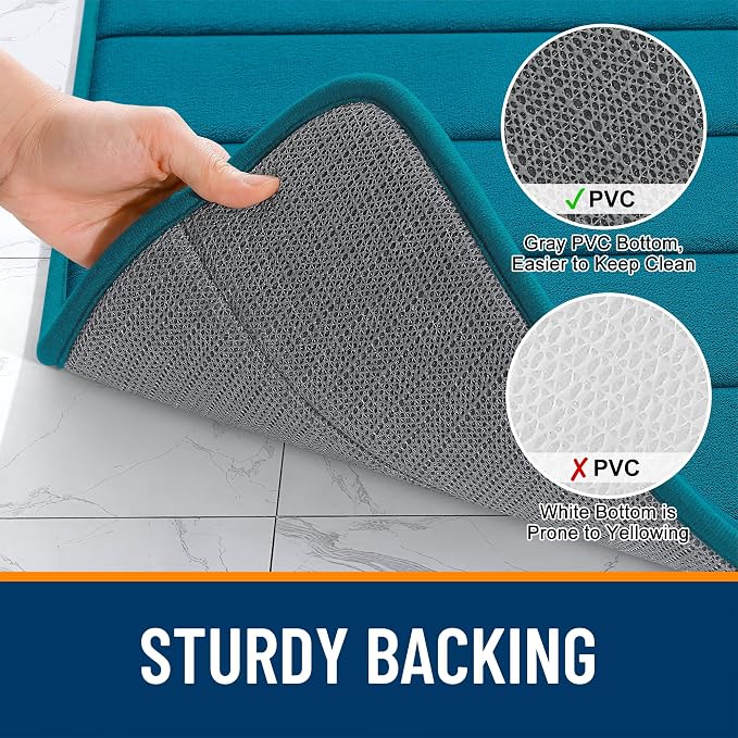 OLANLY Memory Foam Long Bathroom Rugs Runner 59x20, Super Soft Absorbent Bath - Image 7