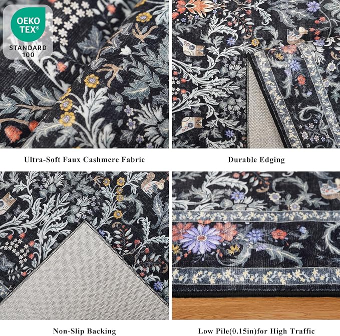 3x10 Botanical Hallway Runner Rug - Image 5