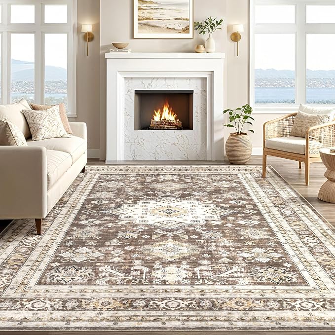 Vintage Living Room Area Rug 10x11 - Image 5