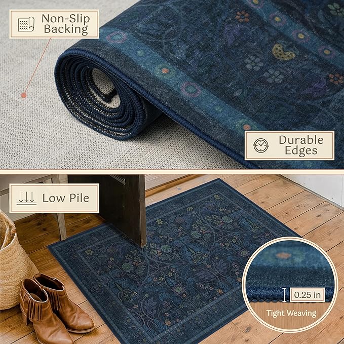 6x9 Rugs for Living Room Non Slip, Low Pile Soft Soft Rugs for Bedroom - Image 5