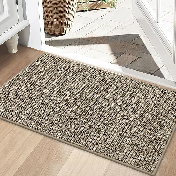 BEQHAUSE Dirt Trapper Door Mat 24" x 36", Non-Slip Washable Doormats Entrance by BEQHAUSE