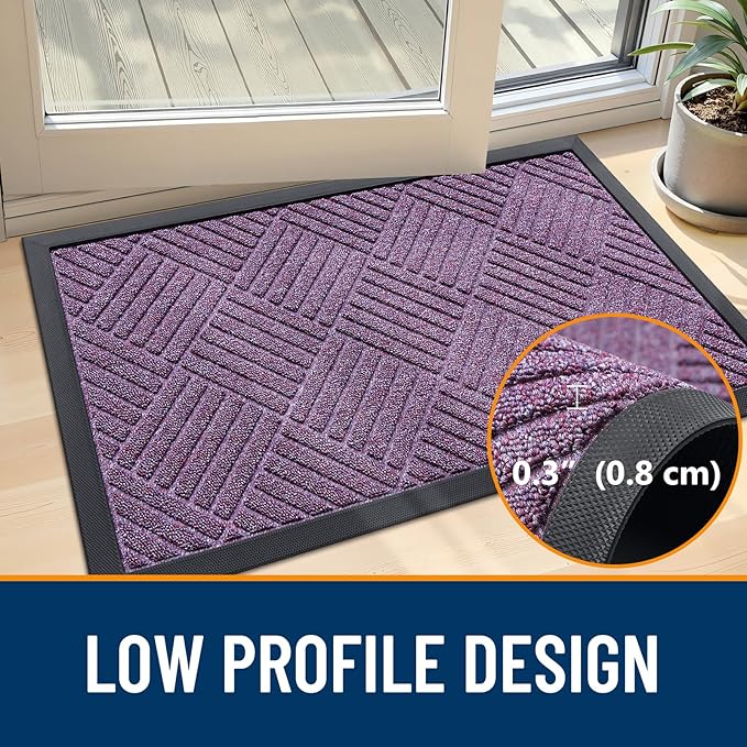 OLANLY Front Door Mat Outside Entrance 33x21, Heavy Duty Sturdy Natural Rubber - Image 4