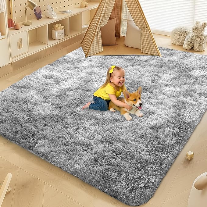 8x10 Area Rugs Living Room, Large Plush Fluffy Bedroom Carpet, Non-Slip - Image 5