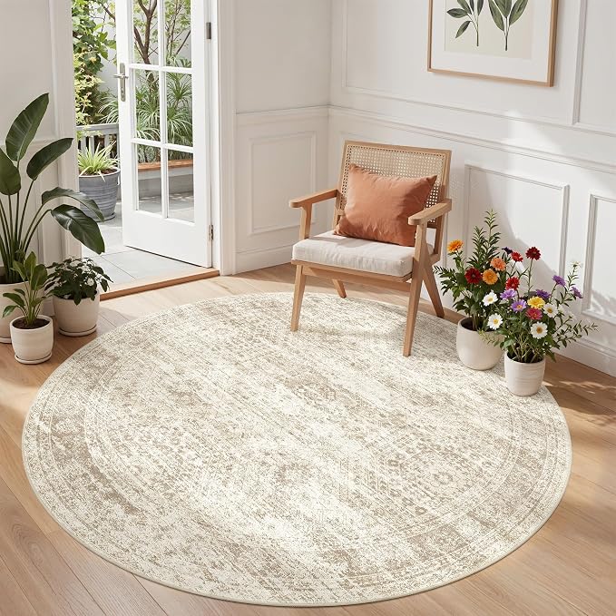 Round Rug 5ft, Washable Circle Rug - Image 5
