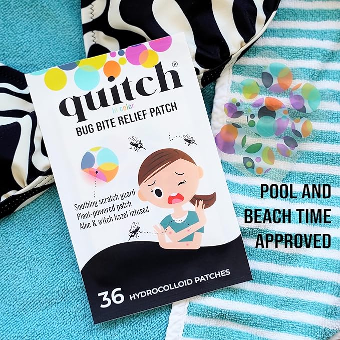 Quitch Mosquito Bite Itch Relief Patch, After Bite Insect Bite Treatment, Anti Itch Cream Alternative, Insect Bite Relief, Cruise, Travel and Camping Essential for Kids