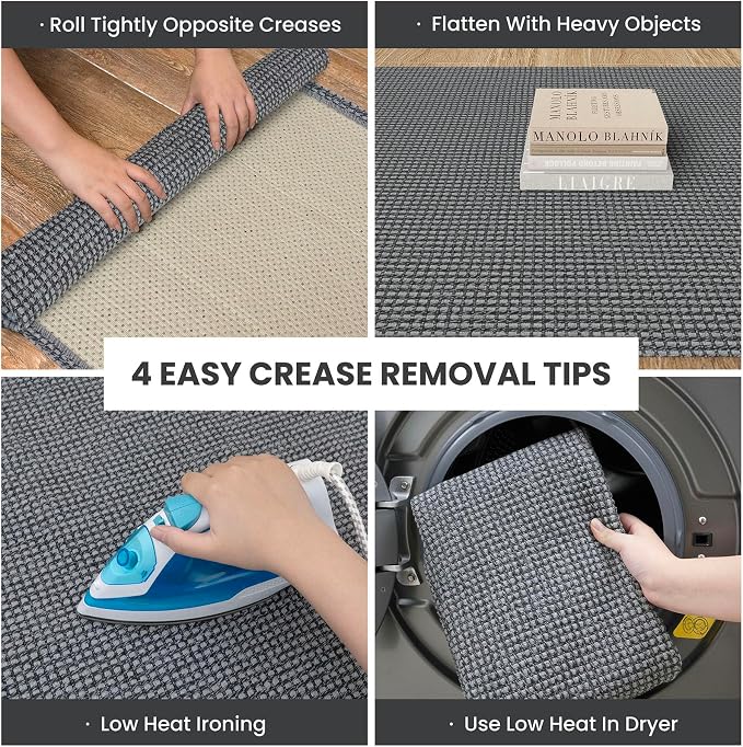 IOHOUZE Washable Exrea Long Hallway Runner Rug 3x18 Non Slip Rubber Backed - Image 2