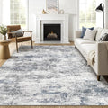 8x10 Area Rugs Living Room: Washable Large Abstract Neutral Modern Soft Rugs by LOONGRUG
