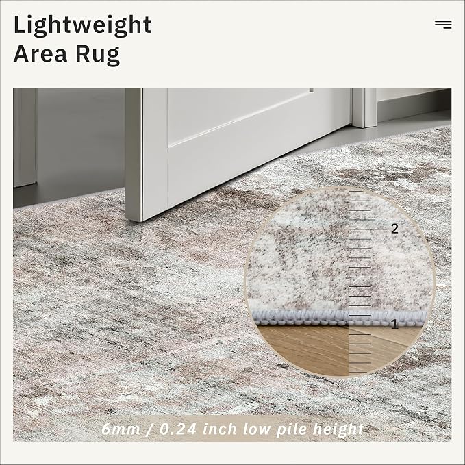 Soalmost 3x5 Rug, Abstract Small Area Rug - Image 7