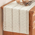 Artoid Mode Beige Woven Farmhouse Hollow Table Runner 12x36 Inch | Holiday by ArtoidMode