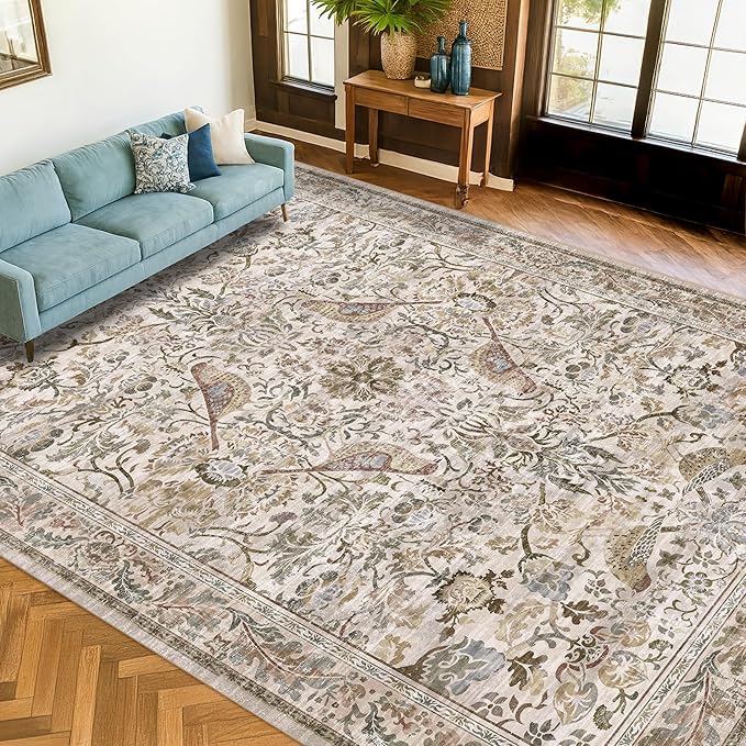 Floral 9x12 Large Area Rug for Living Room - Image 8