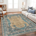 CHAMPLANT Area Rug 5'x7' Washable Rug Vintage Traditional Floor Cover Thin by CHAMPLANT