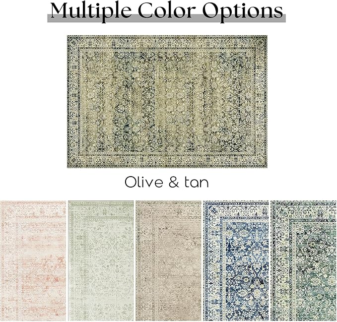 Boho Washable Runner Rug for Kitchen, Non Slip Rubber Backing Non Skid Oriental - Image 7