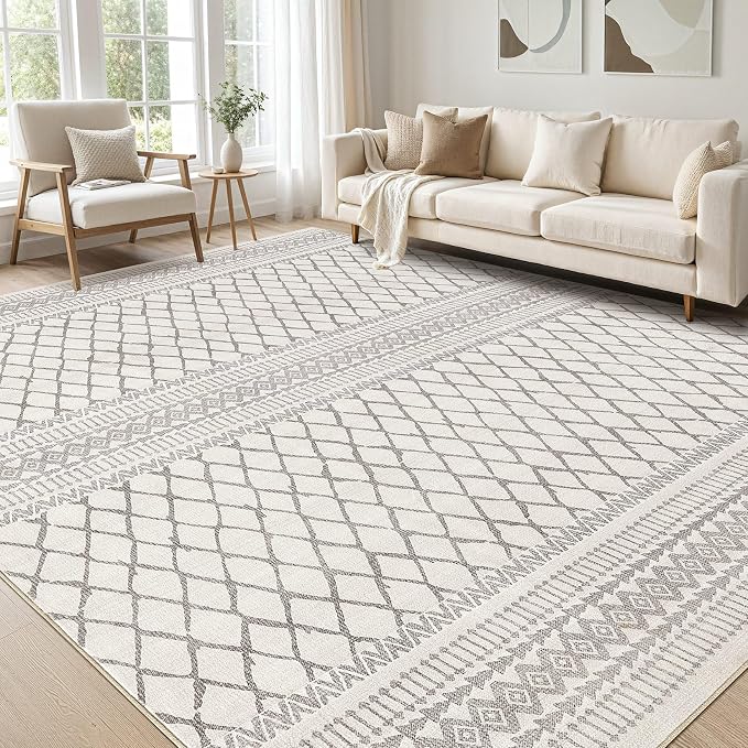 cotiled 9x12 Area Rugs Living Room Rug: Washable Boho Rugs by COTILED