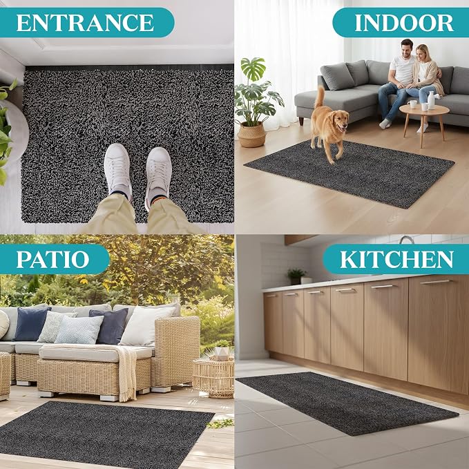 Premium Microfiber Indoor Door Mat – 24"x36" Washable Entry Mat, Waterproof - Image 6
