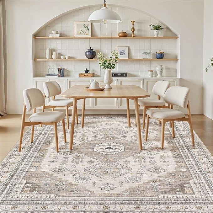 9x12 Washable Area Rug, Large Rugs - Image 7