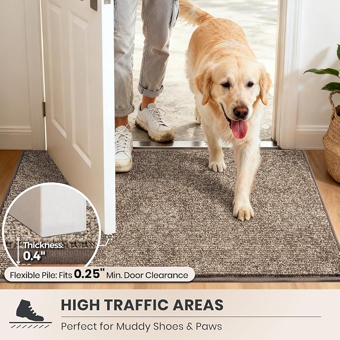 PURRUGS Dirt Trapping Door Mat 32" x 47", Non-Slip Machine Washable Entry Rug - Image 6