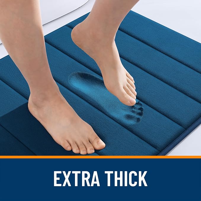 OLANLY Memory Foam Bath Mat 24x16, Super Soft Absorbent Bathroom Rugs, Quick Dry - Image 6