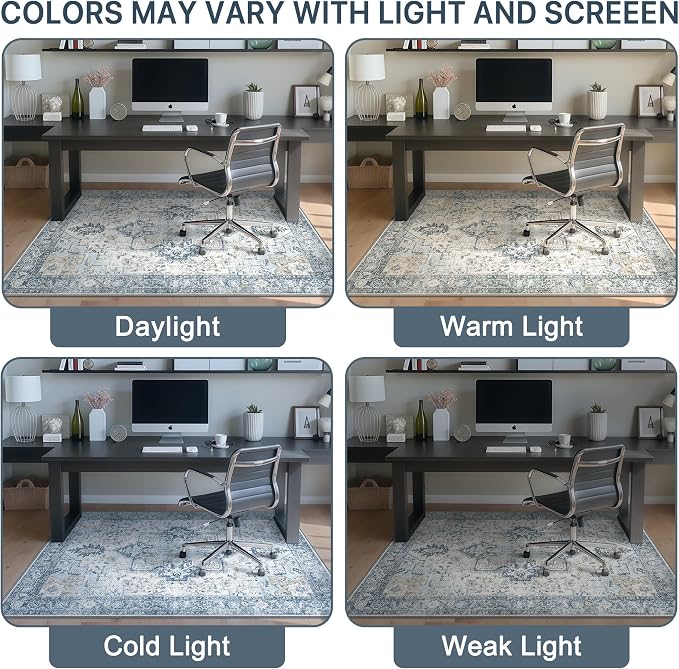 Office Chair Mat for Hardwood Tile Floor, Under Desk Carpet Protector for - Image 6