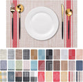 Placemats Set of 6 Washable Indoor | Outdoor Vinyl Place Mats by CADONO