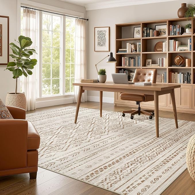 Nakagishi Area Rug Living Room Rugs: 8x10 Large Soft Machine Washable Boho - Image 5
