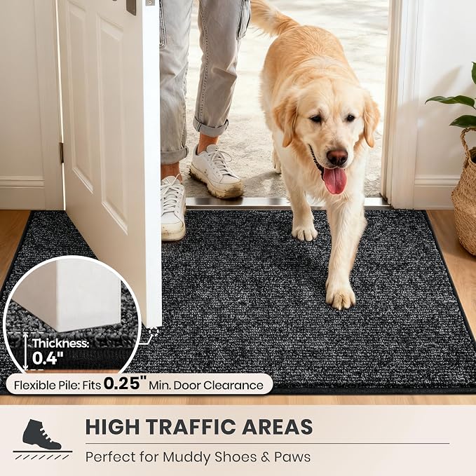 PURRUGS Dirt Trapping Door Mat 24" x 59", Non-Slip Machine Washable Entry Rug - Image 6