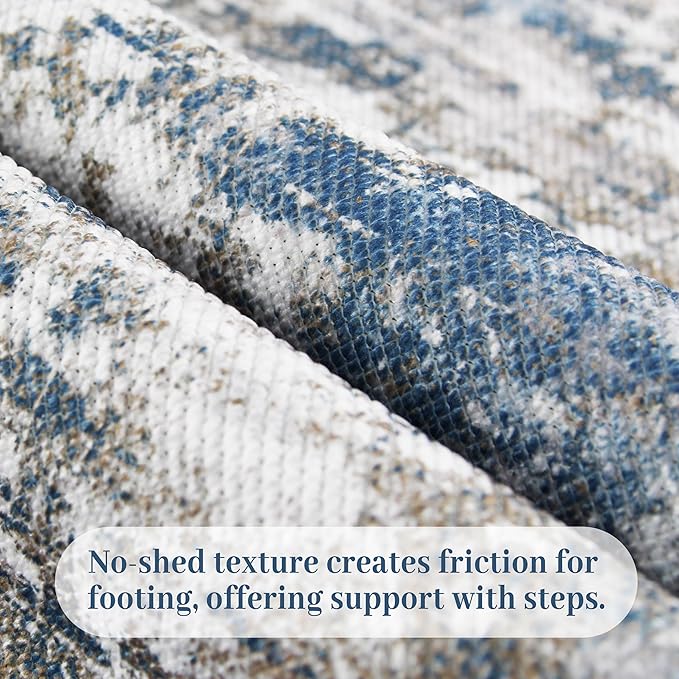 Runners for Hallways Ultra Non-Slip 2x4 Washable Kitchen Rug Abstract Tear and - Image 3