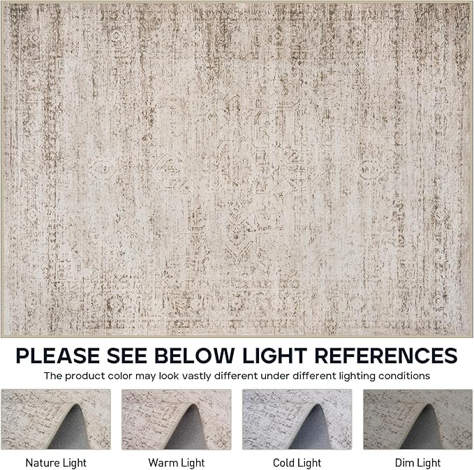9x12 Area Rugs for Living Room Rug Washable: Modern Large Rug for Dining Room - Image 7