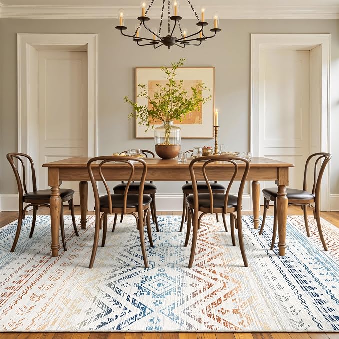 Miukiki 6x9 Area Rug for Living Room Moroccan Washable Rugs Non Slip Indoor - Image 8
