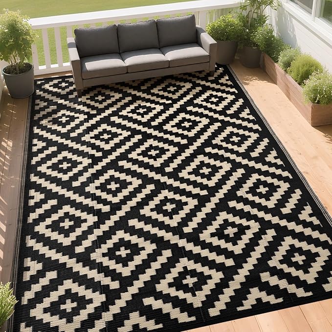RURALITY Outdoor Rugs 9x12 Feet - Image 3