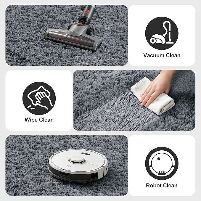 Shag Area Rugs for Bedroom Living Room, 4X6 Ultra Soft Fluffy Area Rugs for Dorm - Image 6