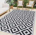 Smiry Waterproof Outdoor Rug 4x6 ft, Reversible Plastic Straw Patio Camping Rugs by Smiry