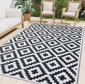 Smiry Waterproof Outdoor Rug 6x9 ft, Reversible Plastic Straw Patio Camping Rugs by Smiry