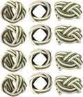 ALPHA Living HOME Modern Woven Napkin Rings Set of 12 by ALPHALivingHOME