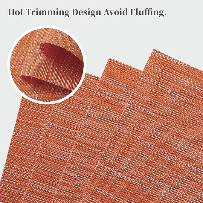 Leetaltree Orange Placemats Set of 6 - Image 3