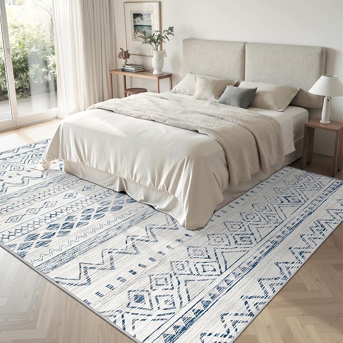 Miukiki 5x7 Area Rug for Living Room Moroccan Washable Rugs Non Slip Indoor - Image 7