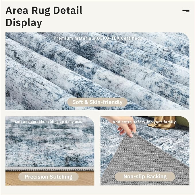 Soalmost Runner Rug 2x8 Washable Non-Slip Hallway Runner Rugs - Image 6