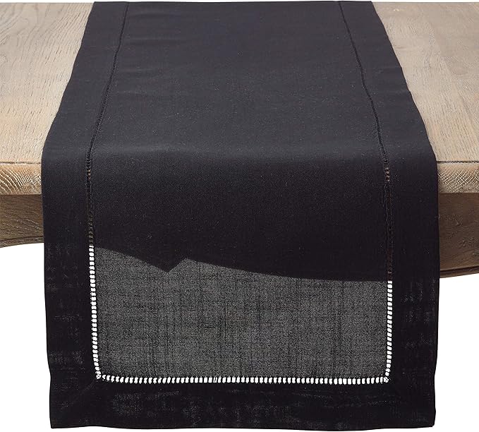 SARO LIFESTYLE Hemstitched Border Table Runner by SaroLifestyle