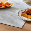 Rustic Cotton Linen Table Runner, 13x90 Inches Blue | Farmhouse Style Linen by ZEEMARTONLINE