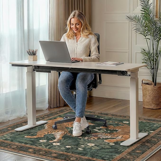 48"x60" Office Chair Mat for Hardwood Tile Floor, Under Desk Carpet Protector - Image 2