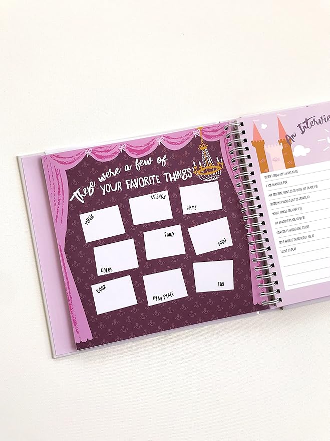 Lucy Darling The Little Years Toddler Baby Memory Book - Ages 1 to 6 Years Old Album For Baby Girl - Milestone Scrapbook To Record Precious Memories - Keepsake Record Book