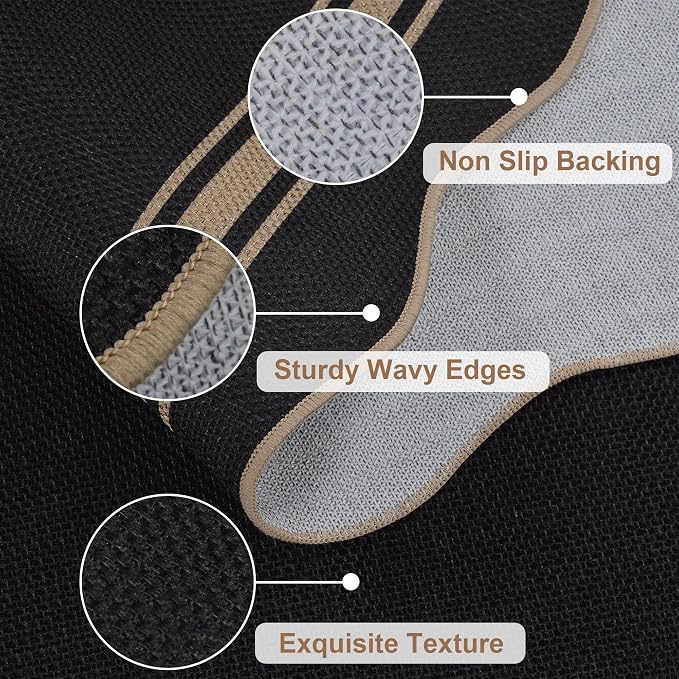 6x9 Scalloped Rug Easy Jute Washable Outdoor Patio Rug - Image 4